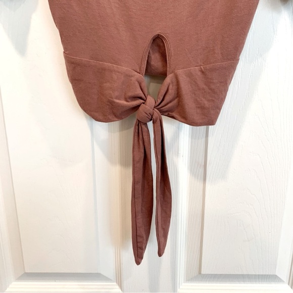 NWOT Victoria’s Secret VS Dusty Rose Pink Modal Twist-Tie Short Sleeves Tee - Picture 8 of 11